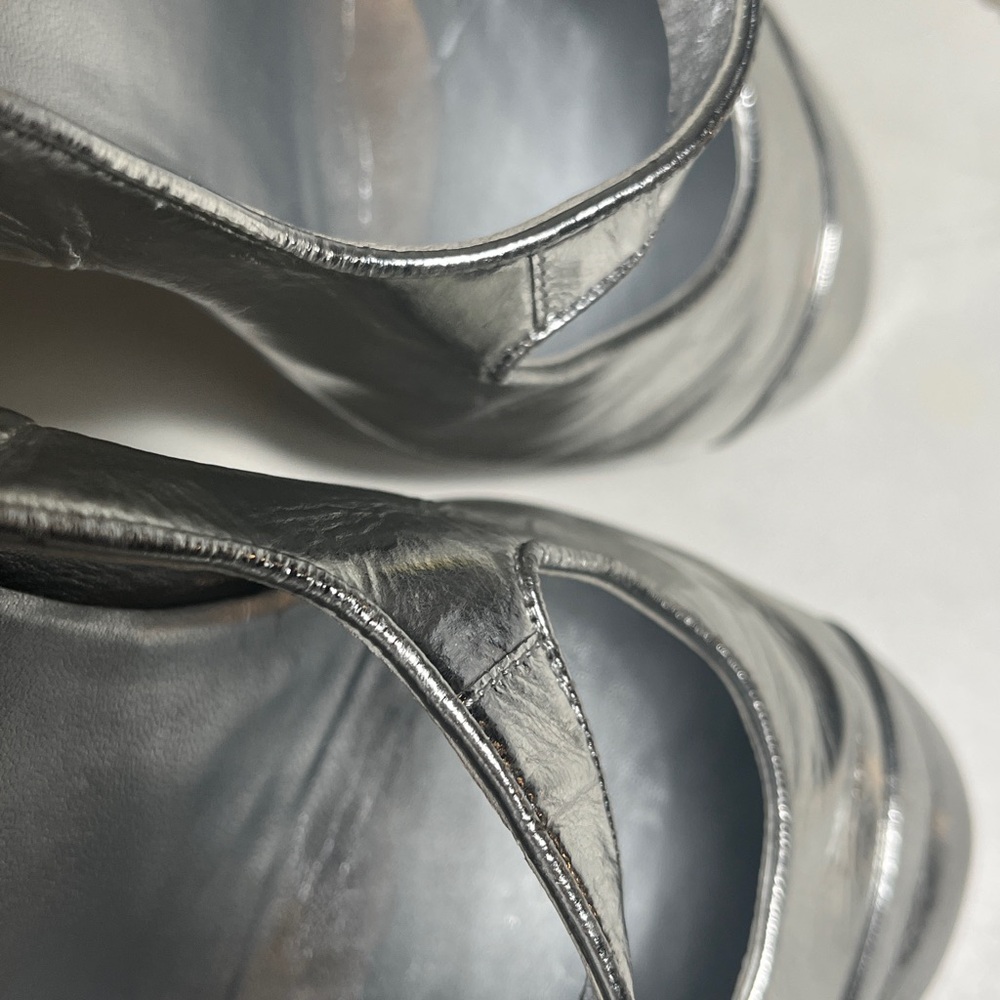 CHANEL Silver Mary Jane Flats with Strap - Picture 10 of 13